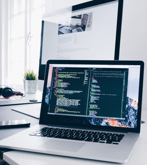 Computer showing code