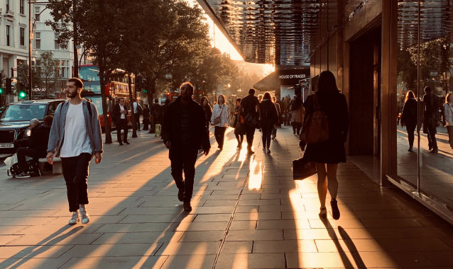 People walking in London