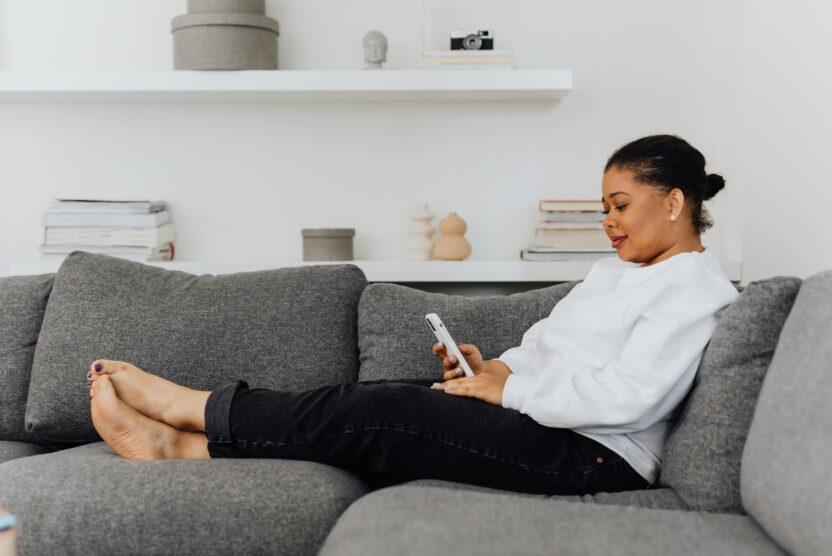 Woman on phone
