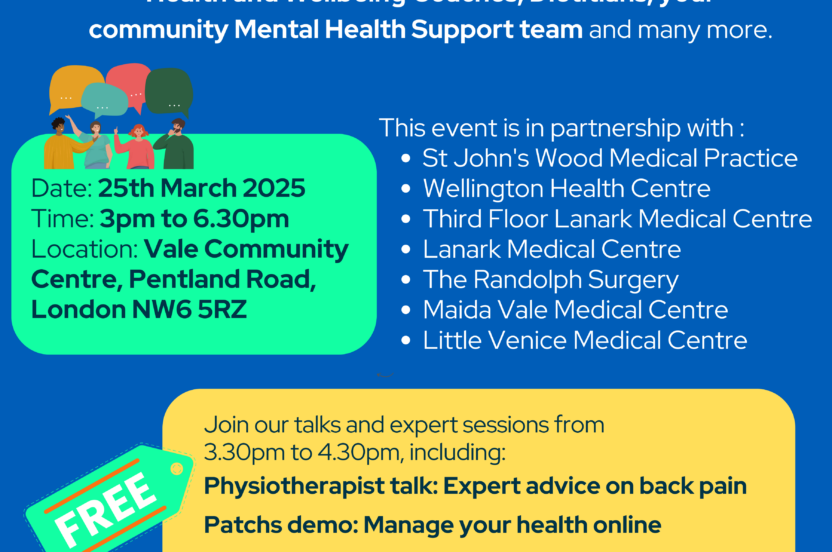 Poster for Community health and wellbeing fair