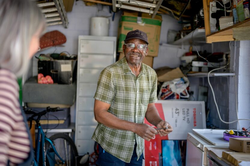 Older member of the community supported by local CHWW
